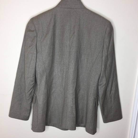 Talbots | Gray Wool Stretch Button Blazer Coat - Picture 8 of 8